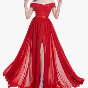Chong Xiao long Red dress. New, never worn. Size 10